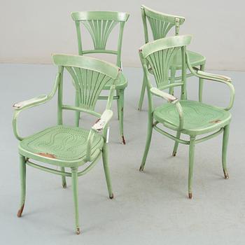 STOLAR, 4 st, Thonet, Wien, Österiket 1900-talets första hälft.