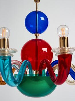 Gio Ponti, a contemporary 12 light chandelier, for Venini, Italy.