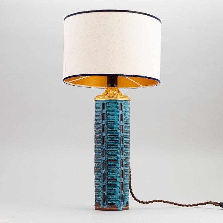 Wilhelm Kåge, a "Farsta" stoneware table lamp, Gustavsberg studio, Sweden 1957.