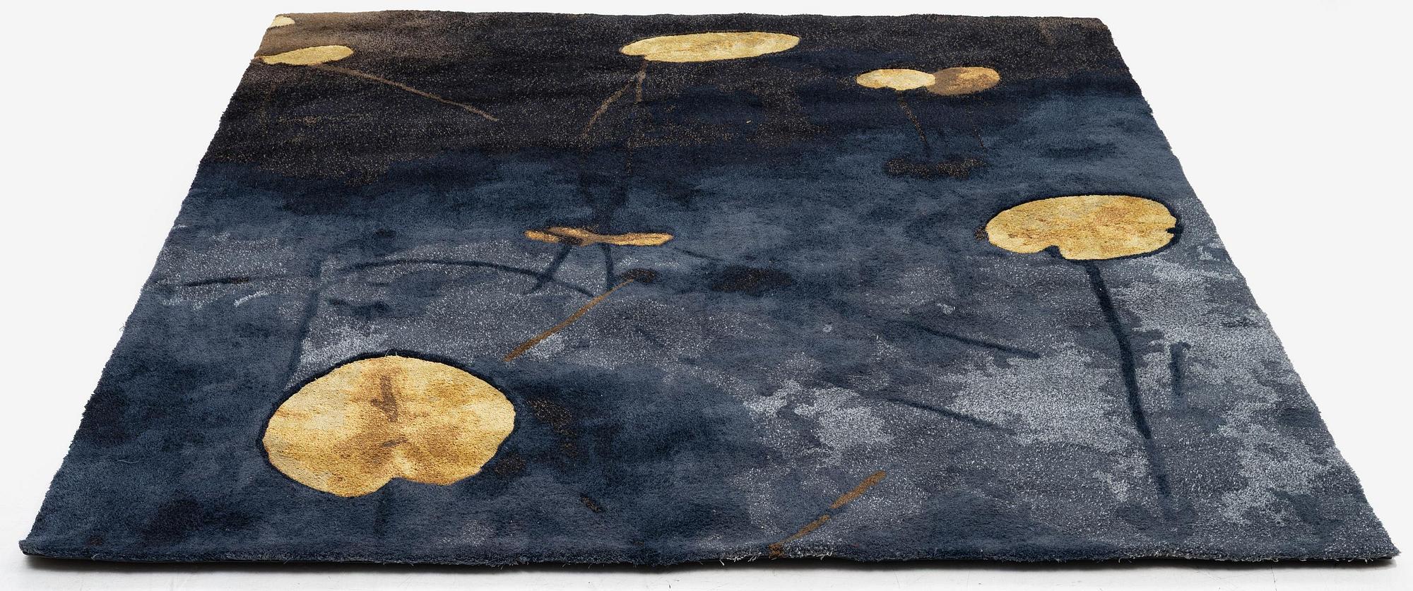 Denise Grünstein, a hand tufted 'Folium' carpet, hand tufted, c. 270 x 230 cm, Ferreira de Sá, Portugal.