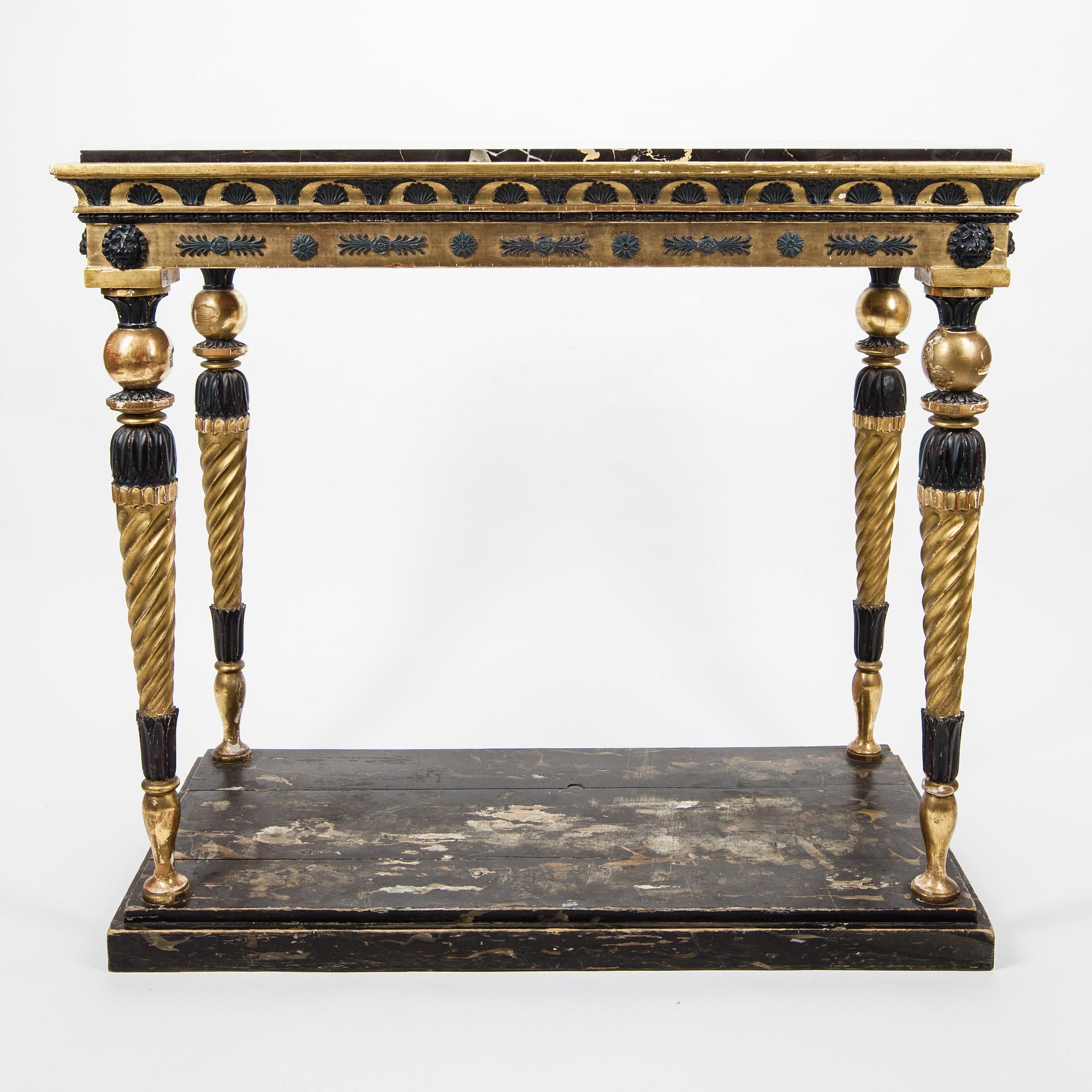 KONSOLBORD, sengustaviansk, stockholmsarbete, sekelskiftet 1700/1800.