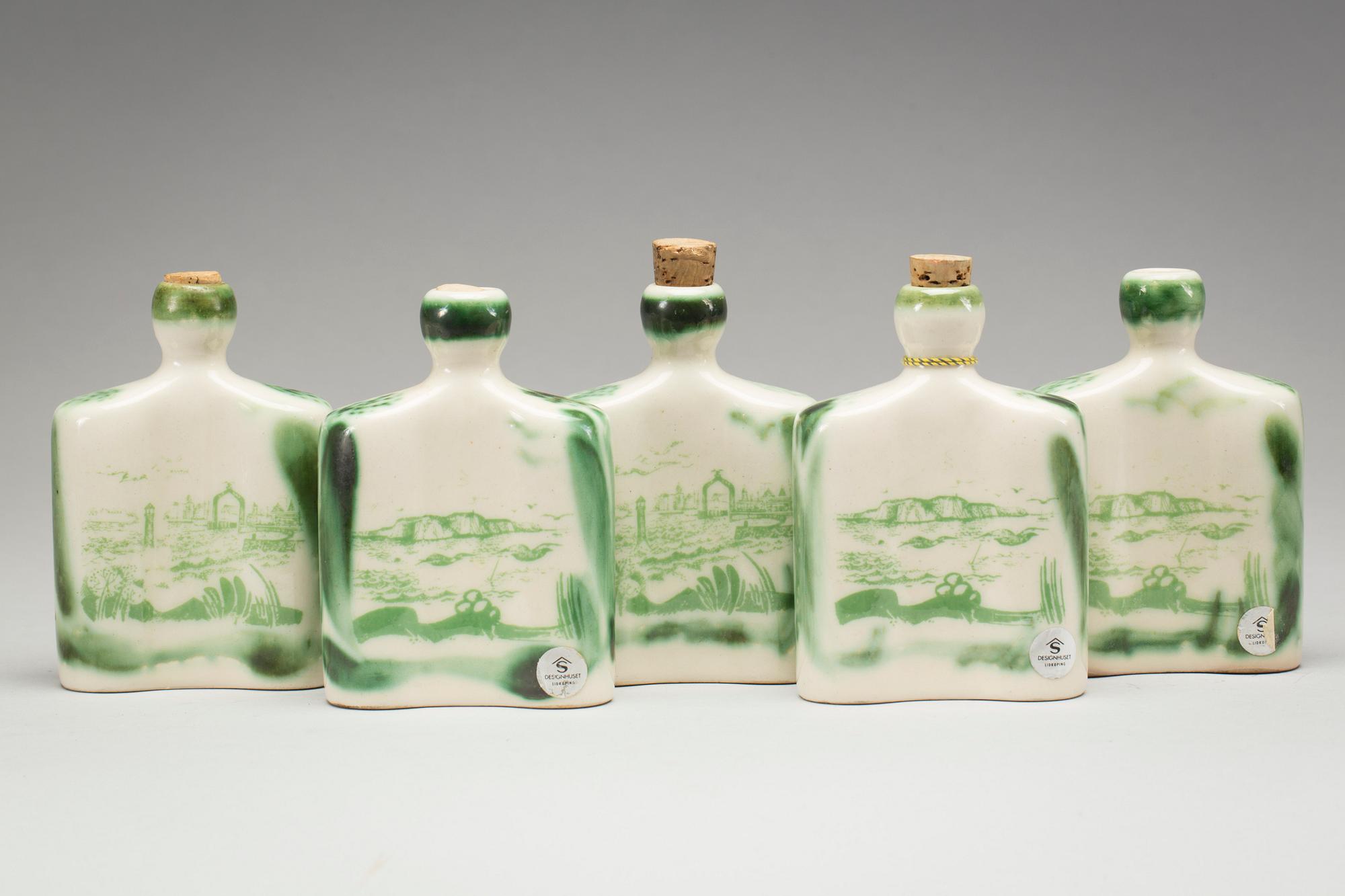 ASKFAT 3 stycken samt PLUNTOR 5 stycken, CH Stålhane.