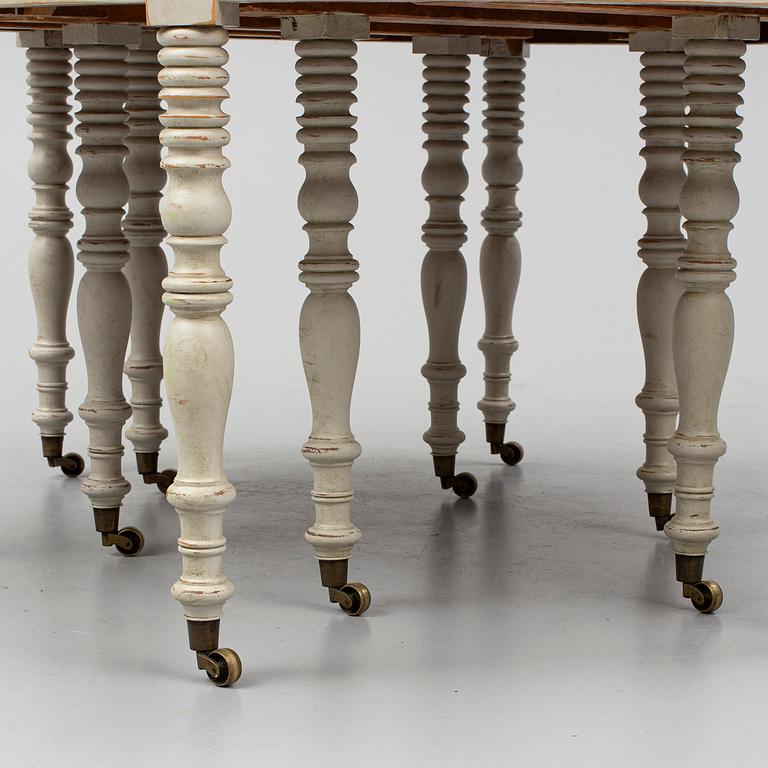 A second half of the 19th century painted dining table.