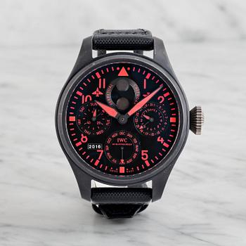 19. IWC, Schaffhausen, Big Pilot Perpetual Calendar, "Top Gun", Boutique Edition, armbandsur, 48 mm,