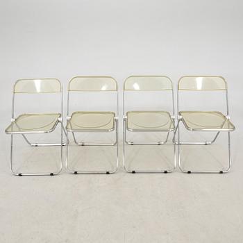 Giancarlo Piretti, folding chairs 4 pcs, "Plia", Castelli, designed in 1967.