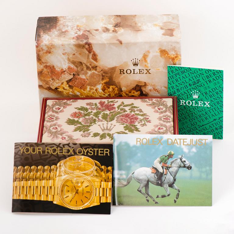 ROLEX, Datejust, 'Wood dial', wristwatch, 26 mm.