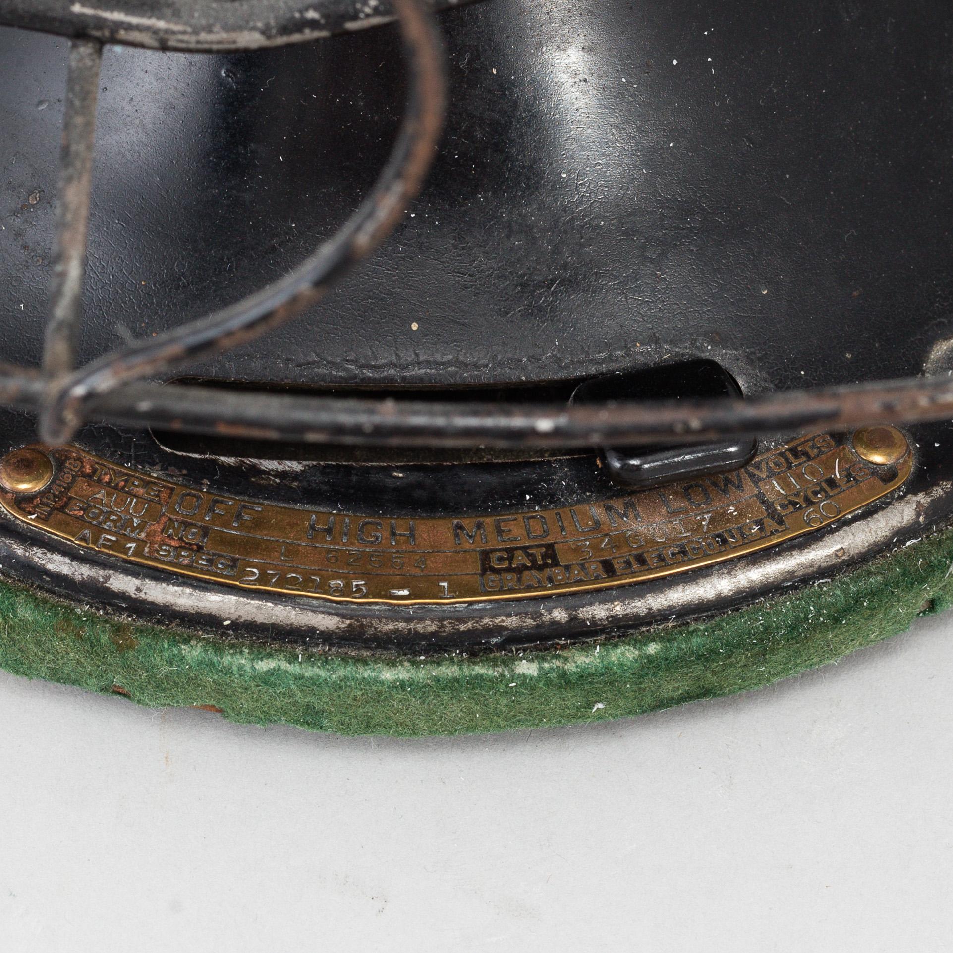 BORDSFLÄKT, Graybar Electric Co, USA, 1930-tal.