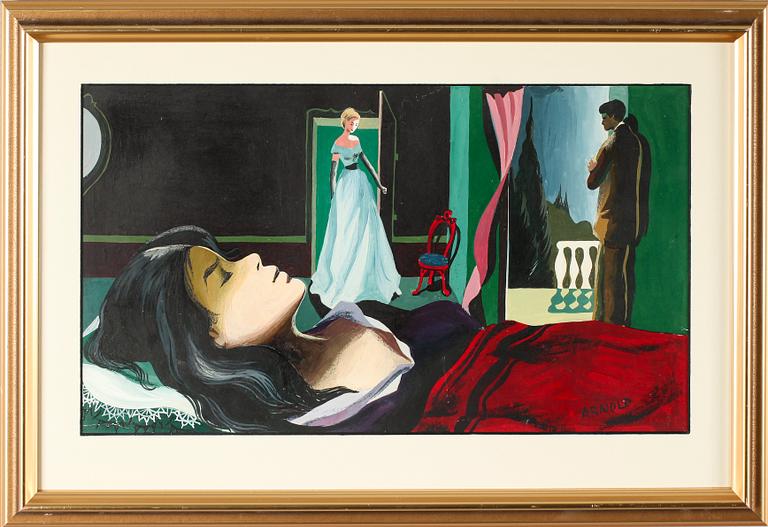 HANS ARNOLD, gouache, signerad.