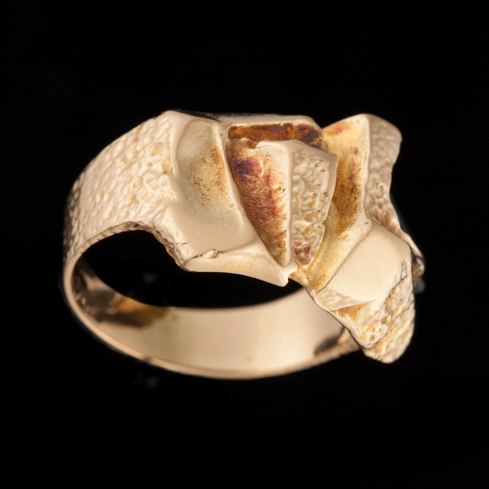 RING, 14K guld, turmalin. Björn Weckström, Lapponia. Vikt ca 7,1 g.