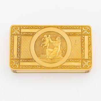 Isaac Malmborg, dosa, 18K guld, Stockholm 1813.