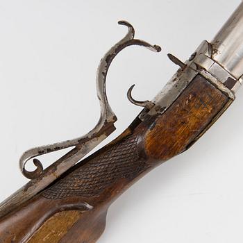 A German Oscar Will "Bugelspanner" air rifle, first half of 20th Century.