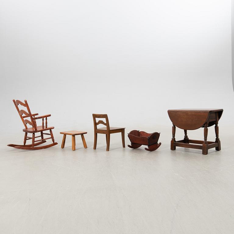 Children's furniture set 5 pcs, first half of the 20th century.