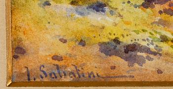 OKÄND KONSTNÄR, akvarell, signerad I Sabatini, Italien, omkring år 1900.