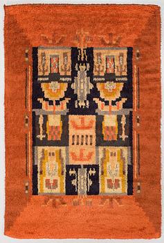 Greta Skogster-Lehtinen, A Finnish long pile Ryijy Rug, for Neovius. Circa 180 x 120 cm.