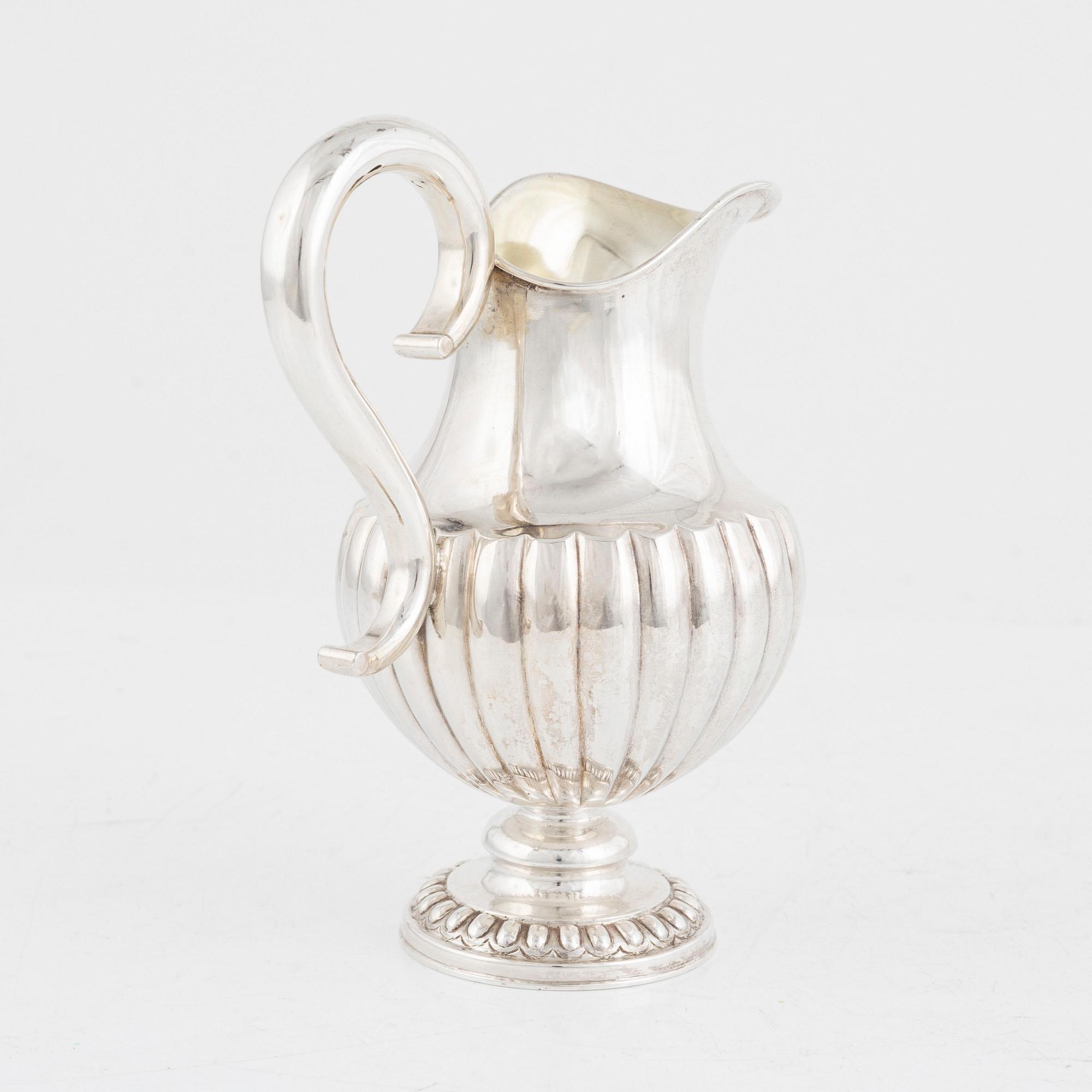 A Swedish Silver Creamer, mark of Carl Johan Kling, Gävle 1888.