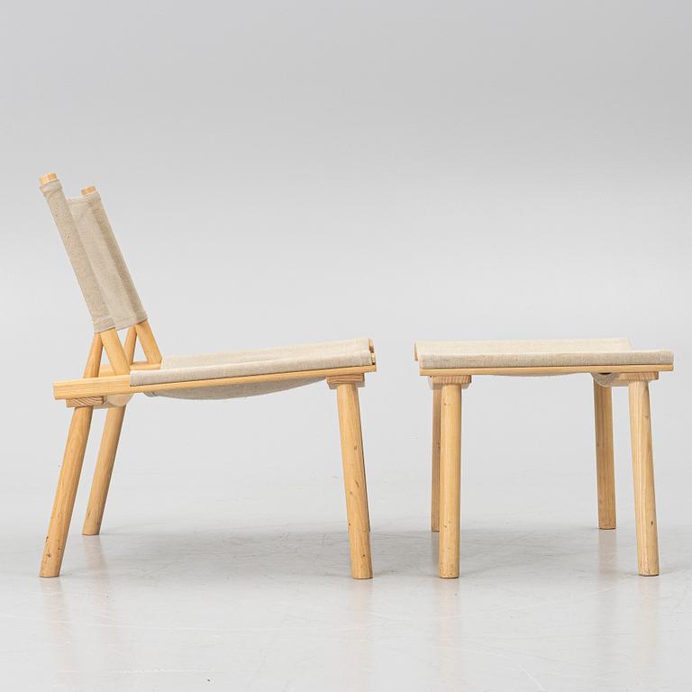 Jasper Morrison & Wataru Kumano, fåtölj med fotpall, "December Chair" Nikari, Finland.