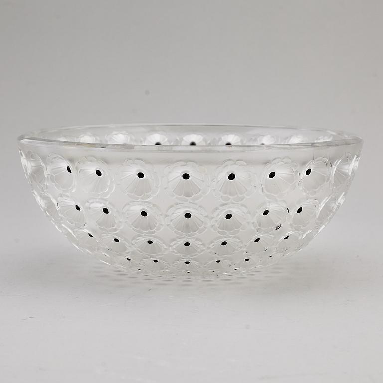 A 'Nemours' glass bowl, Lalique, France.