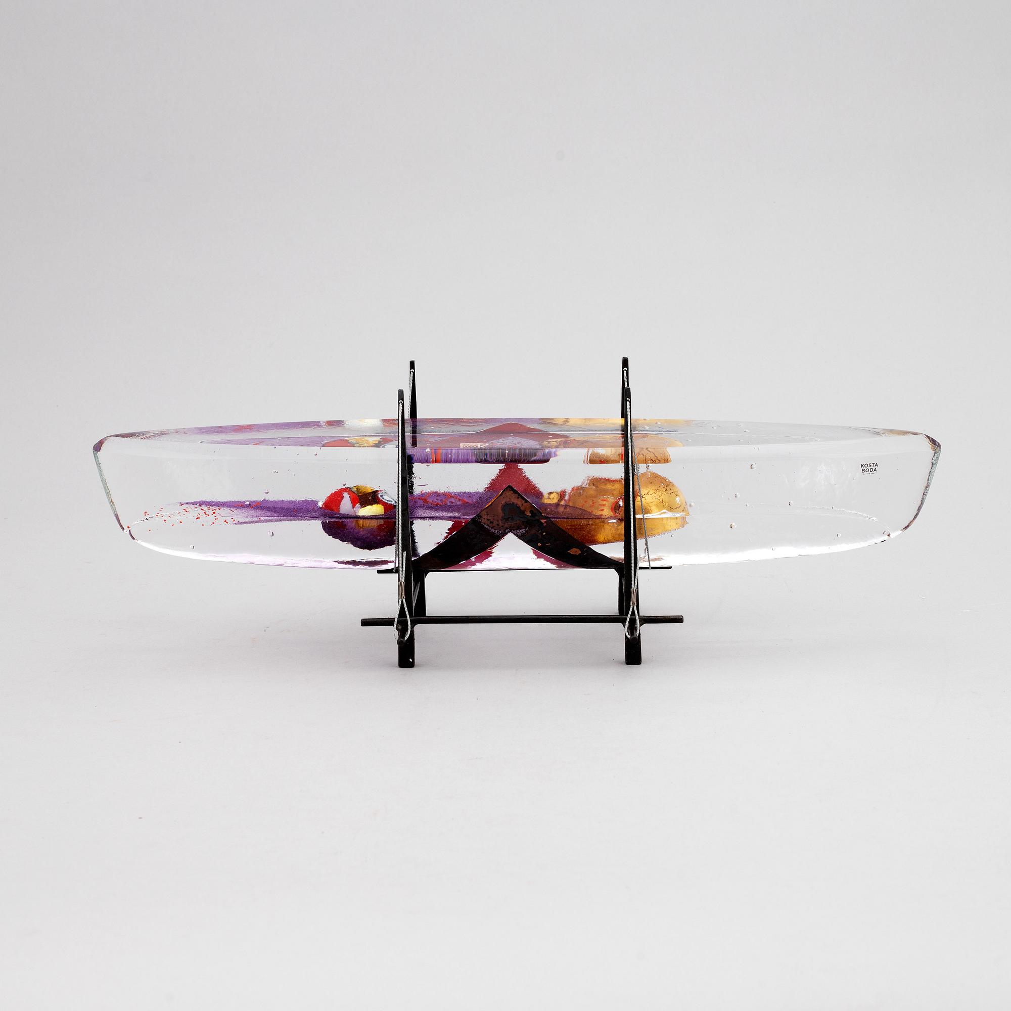 Bertil Vallien, a unique cast glass sculpture "Voyage X", Kosta Boda, Sweden.