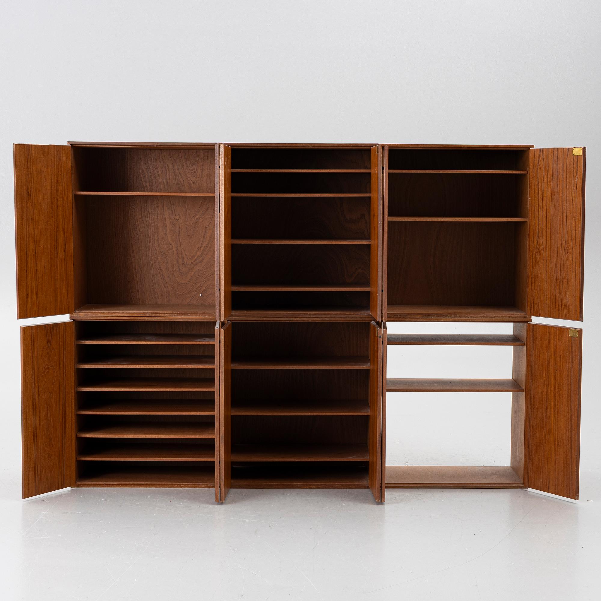 Cabinet, 6 sections, 1950s–60s.