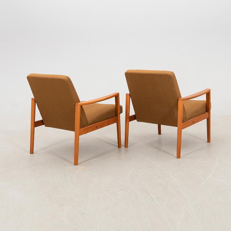 Armchairs a pair Ulfets Tibro 1960s.