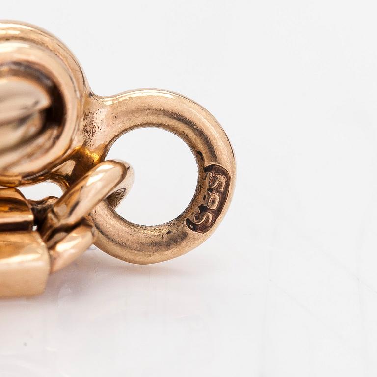 Klockkedja, 14K guld.