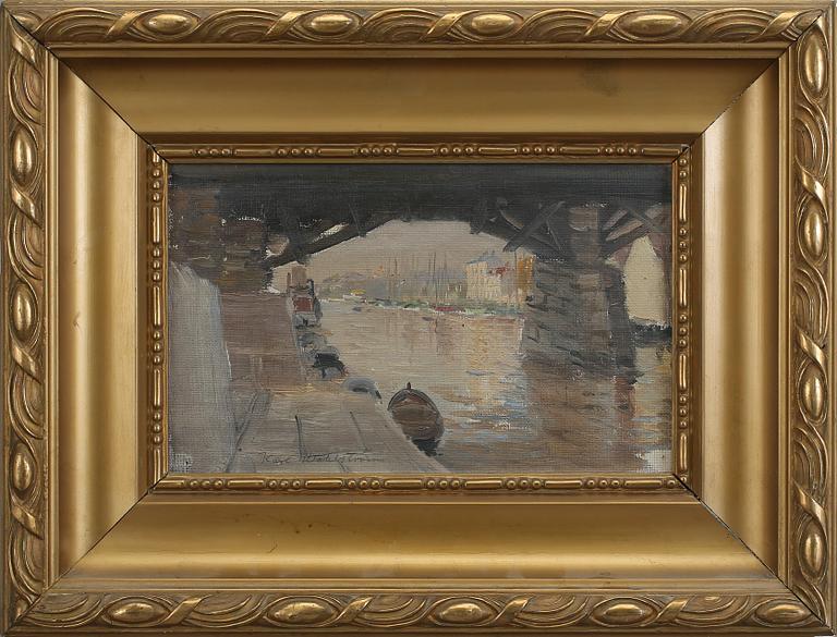 KARL WAHLSTRÖM, olja på duk på pannå, sign.