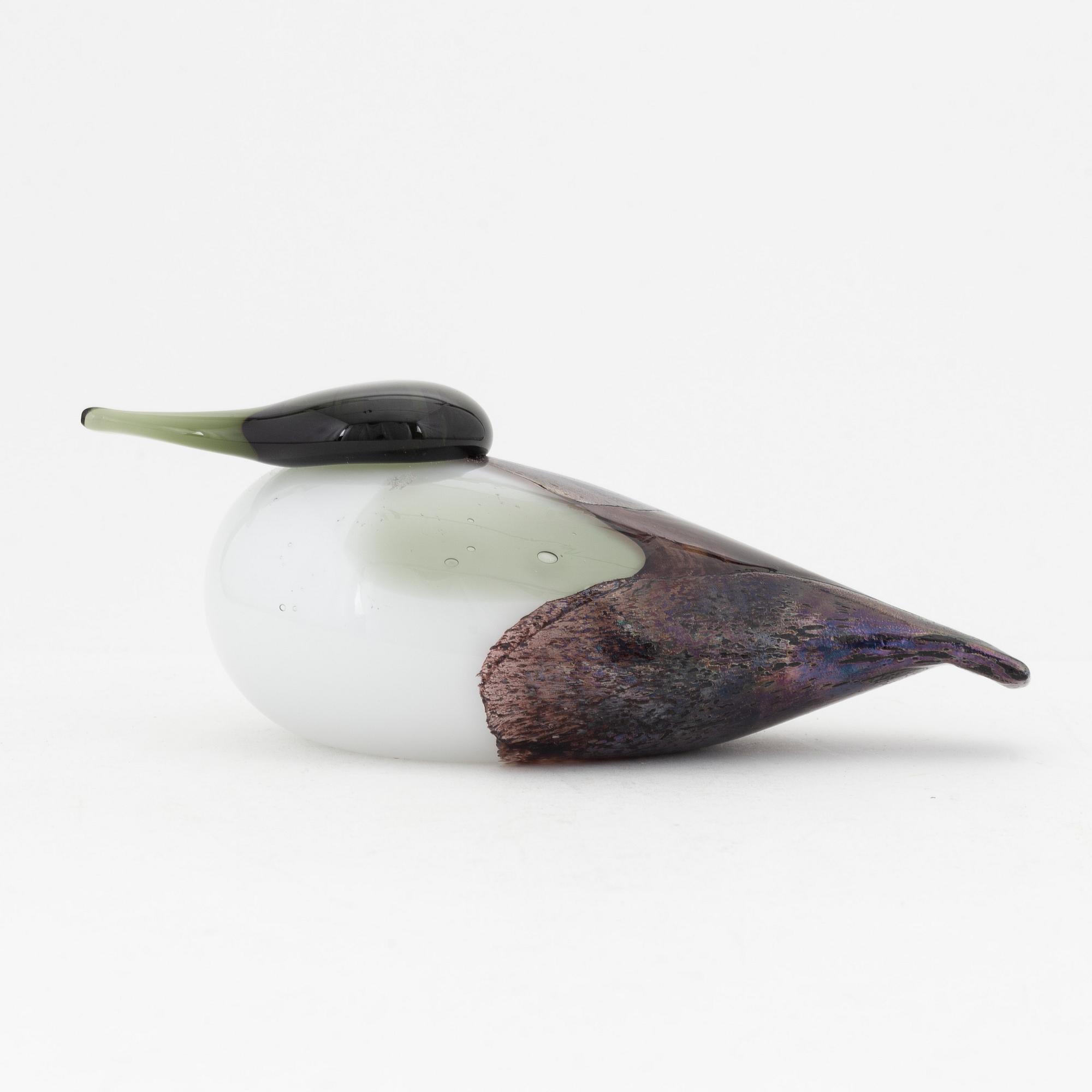 Oiva Toikka, a glass bird, Nuutajärvi Notsjö, signed.