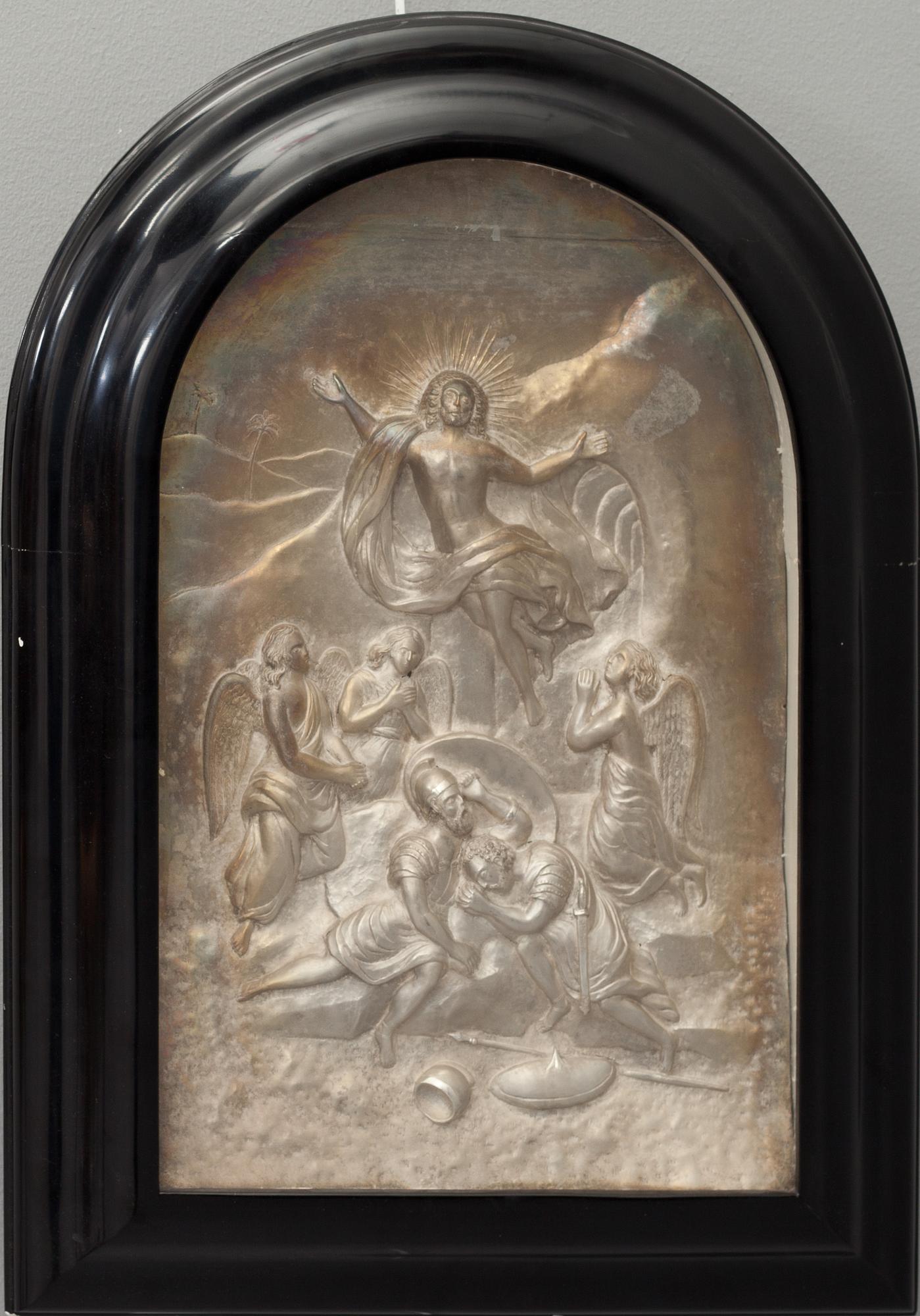 CARL JOHAN BOSTRÖM, relief, försilvrad koppar, på bakstyckets insida signerad och daterad 1862.