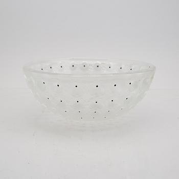 René Lalique, bowl "Nemours", France, second half of the 20th century cast glass.