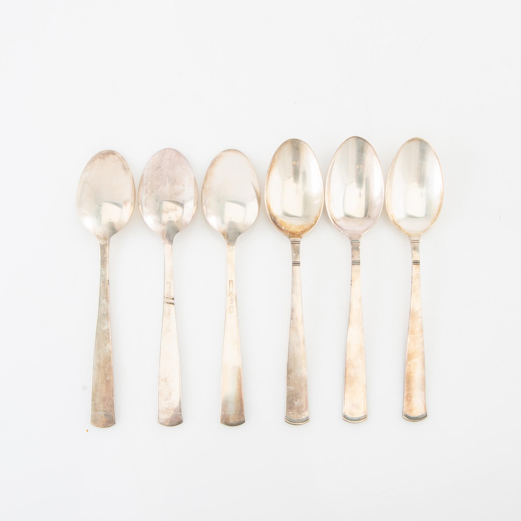 Jacob Ängman, bestick 18 dlr "Rosenholm" silver, GAB Stockholm 1959-1965.