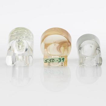 Siv Lagerström, three acrylic rings, 1970s.