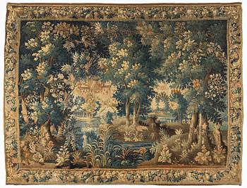 A tapestry, "Verdure", tapestry weave, ca  386 x 289 cm, Flanders, the first half of the 18th century.