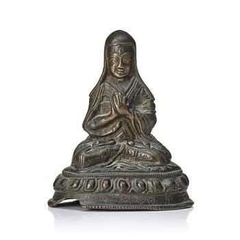Lama, brons. Tibet, 17/1800-tal.