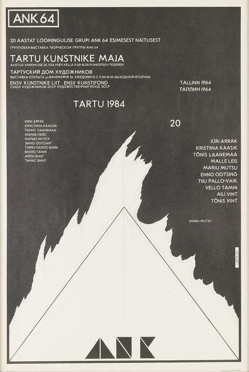 Leonhard Lapin, utställningsaffischer, 2 st, offset, 1980-tal.