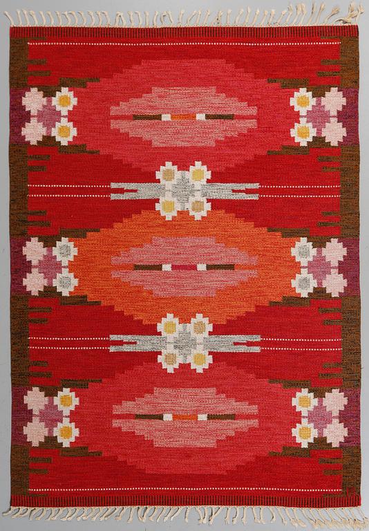 MATTA, rölakan, "Örbyhus", Ingegerd Silow, signerad IS, 1900-talets andra hälft, 230 x 166 cm.