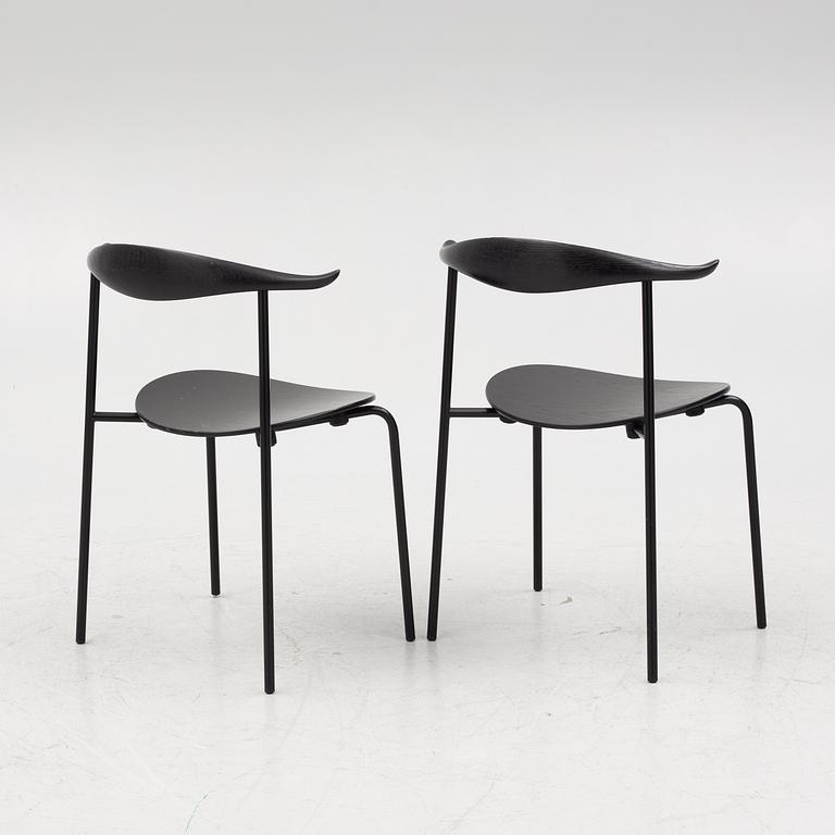 Hans J. Wegner, a set of six black oak chairs, 'CH88T', Carl Hansen & Son, Denmark, 2016.