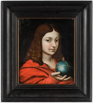 Jan Massys (Metsys) Follower of, Youth with a cross-bearing orb (globus cruciger).