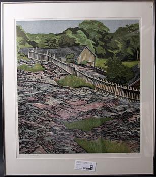 SVENOLOV EHRÉN, färglitografier, 2 st, sign och dat -84 resp -78.