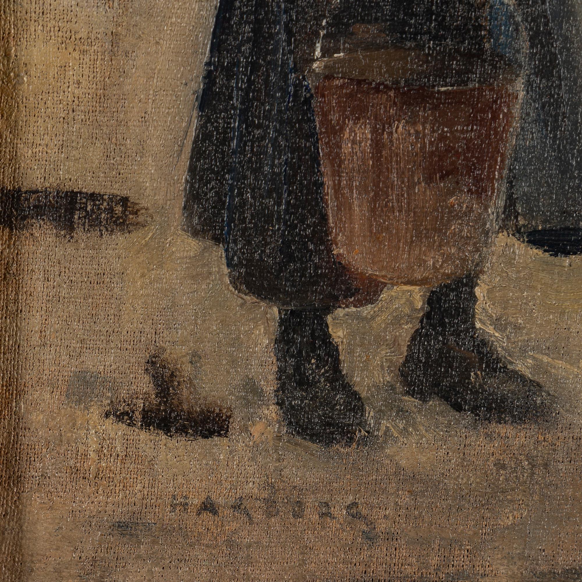 AUGUST HAGBORG, oil on canvas, stamped signature.