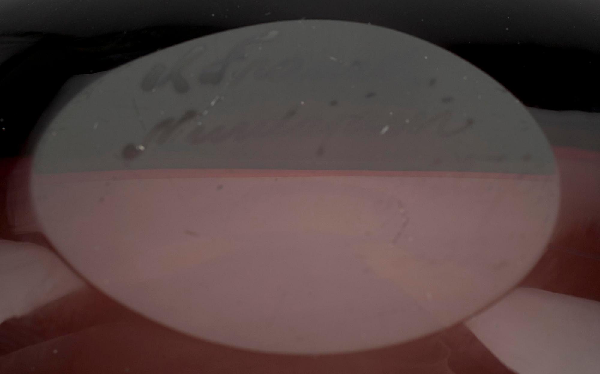 SKÅL, glas, sign. K. Franck, Nuutajärvi Notsjö -52.