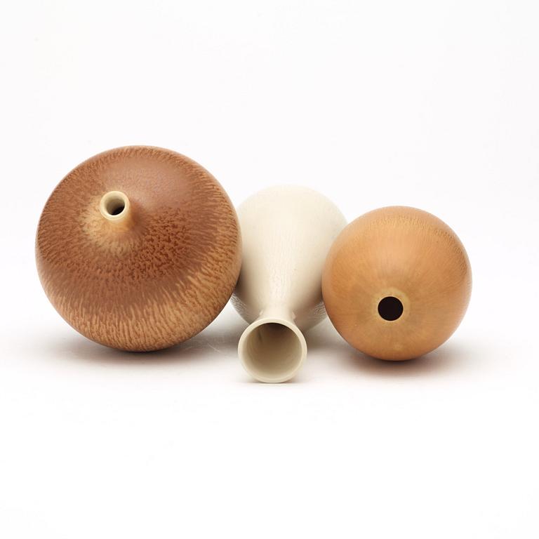 Berndt Friberg, a set of five vases and bowls, Gustavsberg Studio 1944-78.