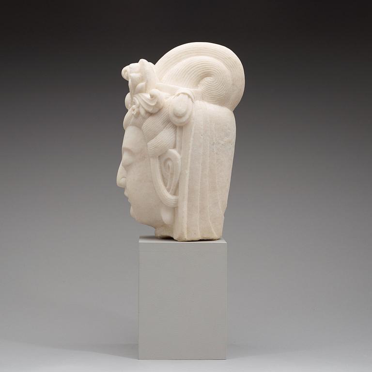 BODHISATTVA, marmor, Tang-stil, 1800-tal.