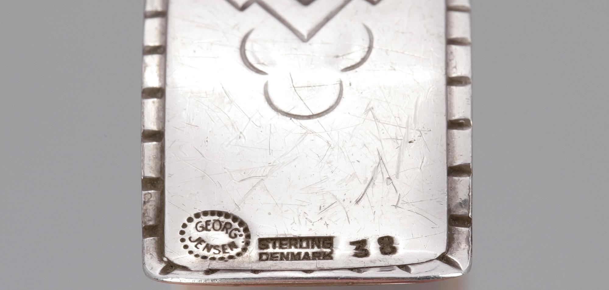 ARMRING, sterling, Oscar Gundlach-Pederson George Jensen, Danmark, 1940/50-tal. Tot vikt ca 42g.
