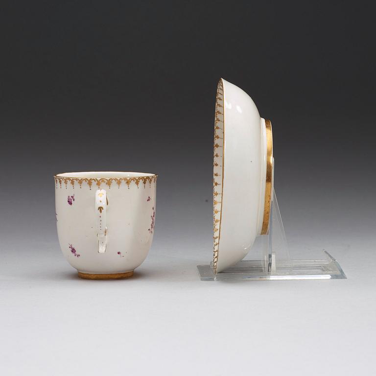 A Frankenthal cup with stand, 1760's.