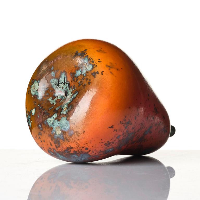 Hans Hedberg, a faience sculpture of a pear, Biot, France.