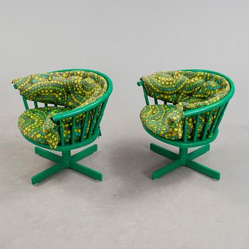 SNURRSTOLAR, ett par, 1960/70-tal.