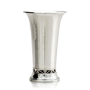 522. Georg Jensen, a sterling silver vase, design Harald Nielsen, model no 469A, Copenhagen, Denmark 1933-1944.