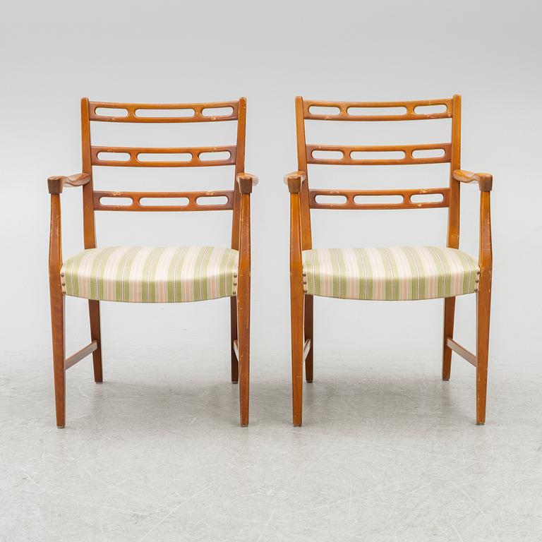 David Rosén, karmstolar, 6 st, "Futura", Nordiska Kompaniet, 1950-tal.