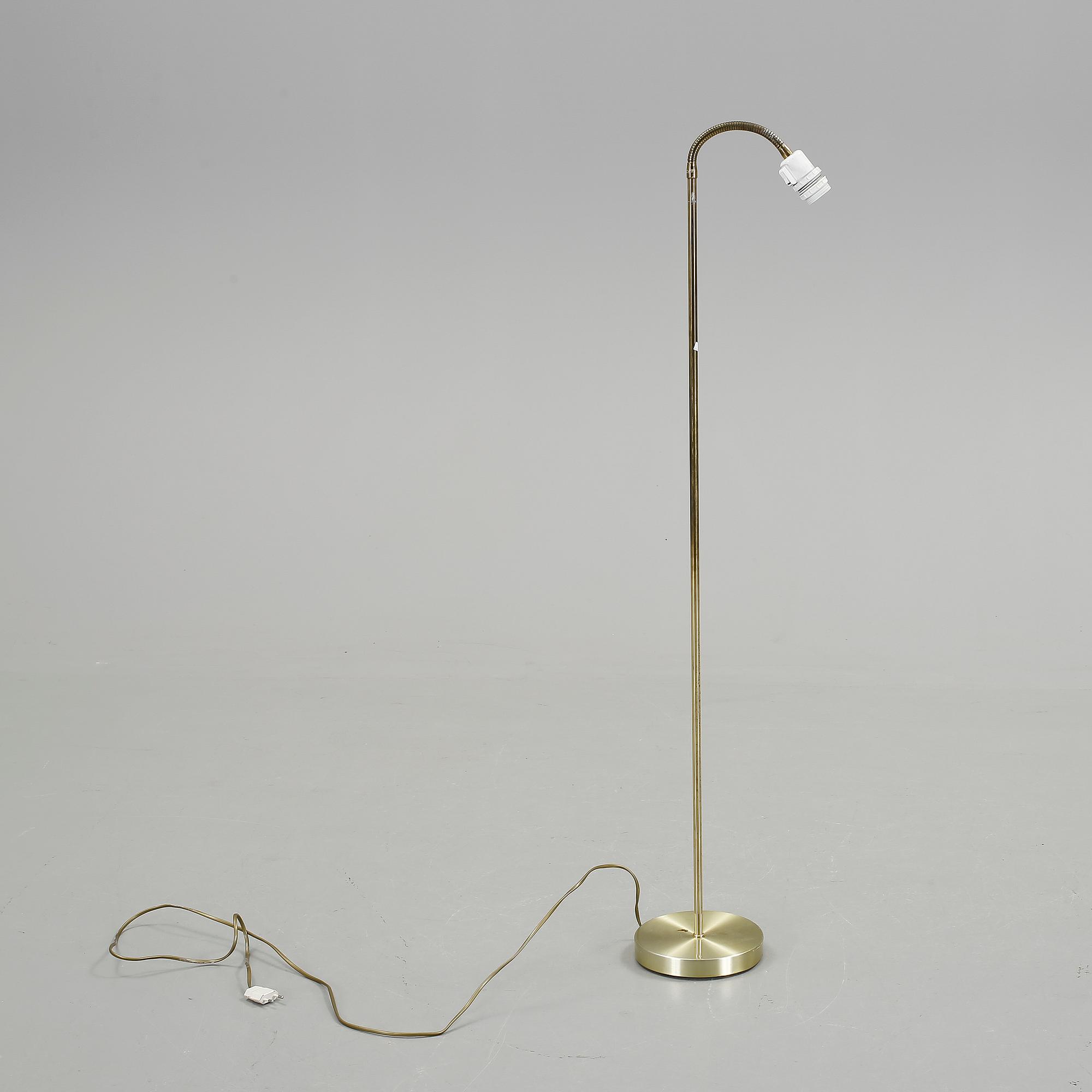 GOLVLAMPA, mässing, 1900-tal.