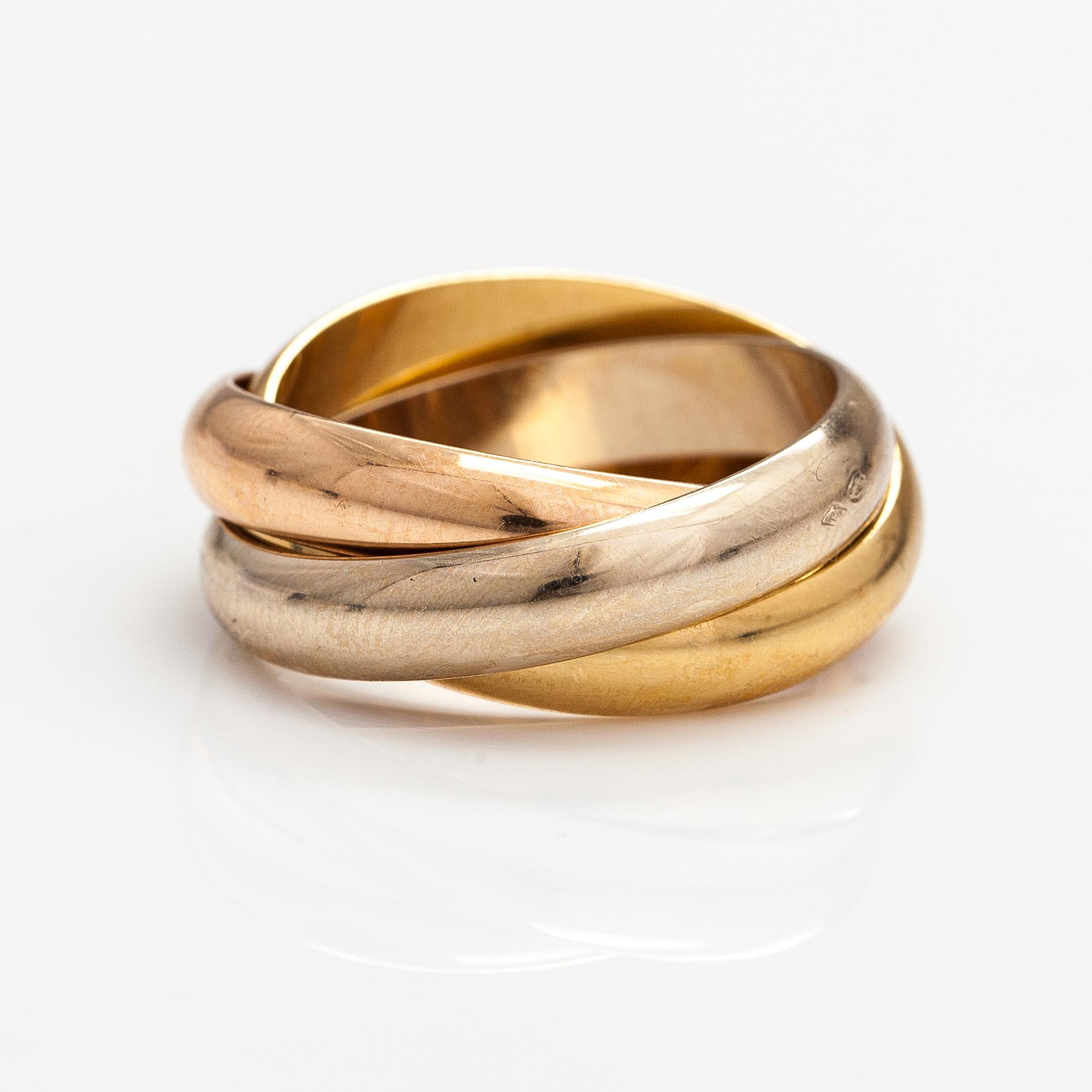 Cartier, An 18k gold ring "Trinity" (LM). Marked Cartier, 1997, AN7722.